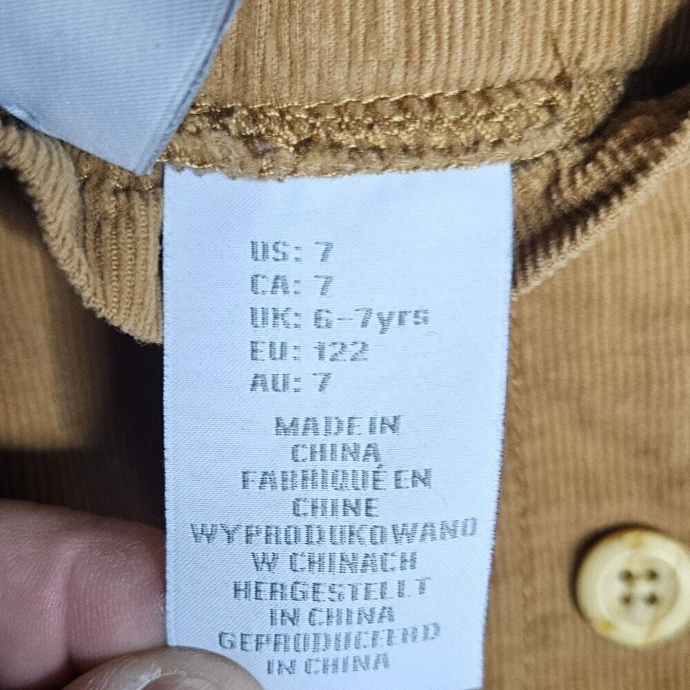 Tahari Girls Brown Corduroy Elastic Waist Skirt 7 - Picture 6 of 6